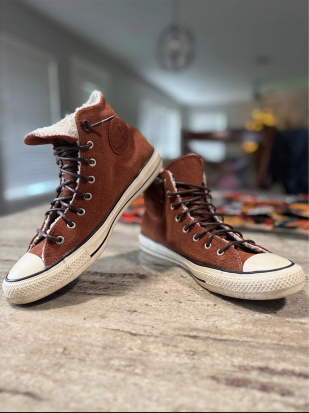 Converse Brown Suede High-Top Sneakers